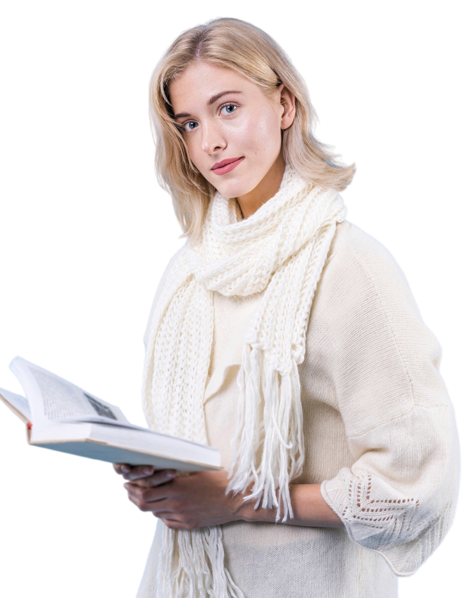 Reader holding a book